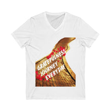 Load image into Gallery viewer, Gratefulness Journey Everyday Wear Short Sleeve V-Neck Tee