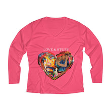 Load image into Gallery viewer, Women&#39;s Long Sleeve Performance V-neck Tee