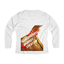 Load image into Gallery viewer, Women&#39;s Long Sleeve Performance V-neck Tee