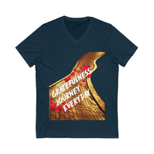 Load image into Gallery viewer, Gratefulness Journey Everyday Wear Short Sleeve V-Neck Tee